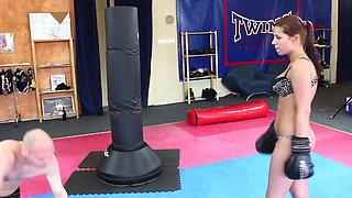 Mia punches down Mickey