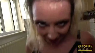 Pascalssubsluts - victim Candice Banks dominated and licking sperm