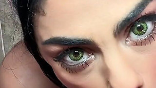 Naughty Bunny Sucks Cock and Swallows Cum POV