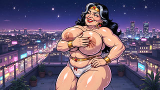 BBW Superwoman Rooftop Animation