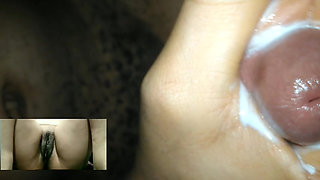 Masturbating
