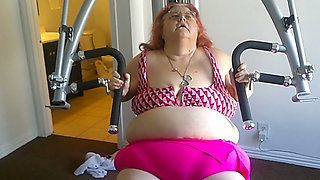 Big Beauty Nurse Vicki Is Exercising in the Gym Part 1