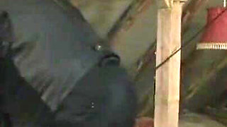 Humiliated and spanked the slave