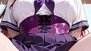 Tropical Beach Gazebo Redhead Sailor Uniform Beauty Seduction Blowjob to Doggy Massive Creamy Ass Finish