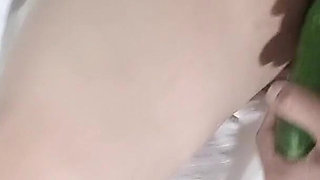 Amateur Desi Pussy Play with Cucumber: Oiled Fingering & Riding Insertion