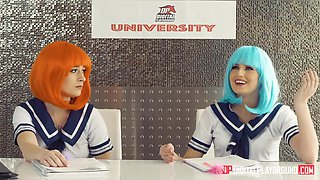 Horny teen lesbians emotional xxx clip