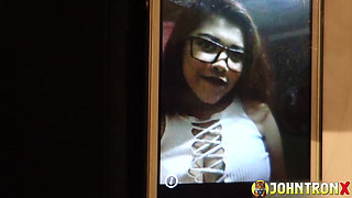 Johntronx - Redhead Asian Babe Wearing Glasses Creampied in Her Hairy Pussy