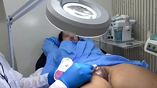 Doctor fucks me after I spread my legs wide