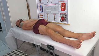 Nurse Excited By Patient's Huge Uncontrollable Erection In Hospital - Brunette Latina In Uniform