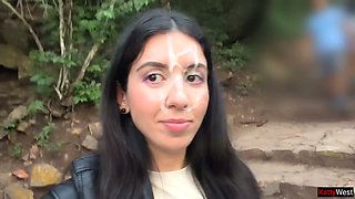 Crazy Cumwalk in Public Park Full of People - Public Blowjob Flashing