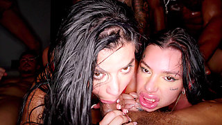 Sara Retali & Sexy Nala Rough Interracial Double Penetration Gangbang