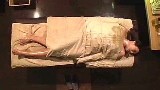 Japanese Celebrity Wife Gets Oiled Up for Steamy Massage and Hardcore Sex