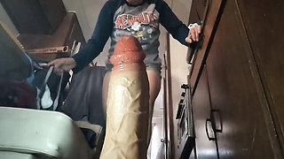 Hot Milf Jamponie Takes Huge Dildo in Her Pussy - Solo Mature Masturbation