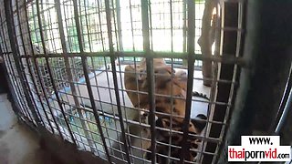 Dude feeding an amateur Thai teens pussy 2