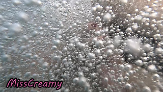 Public Pool Stepsister Dick Flash Risky Handjob Crowd Watching Cumshot 4K