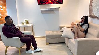 Curvy Colombian girlfriend gets humiliated by big black cock - Cuckold fuck in 4k