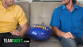 Sexy young tarts strip down and pound their stepparents to feast step-father's day