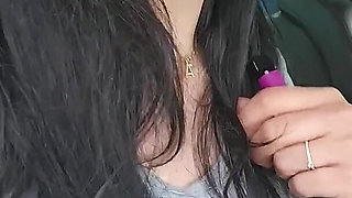 Vaping Naked During Drive Car