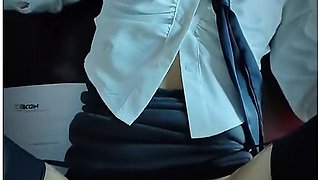 Beautiful Secretary In Black Stockings Had An Affair In The Boss Office