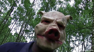 MILF Cum Slut Wife Sucks off Strangers in the Woods and Get Her Tits Covered in Cum
