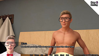 Sexbot Steph Route #2 - Animated Sex Game - the Mixed Hottie Gives a Blowjob by the Hot Tub