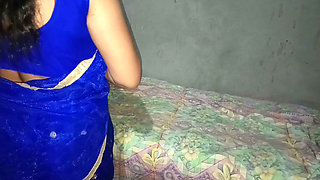 I wear a first time saree and my stepbrother fucked hard me in doggy style