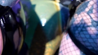 Double Slut Pegging and Fisting Ft Goth Leather Mistress Lunatika Latex Slave Maz Morbid