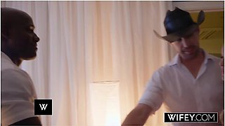 Sexy Blonde Hotwife Carina Blair Takes Bbc Deep While Holding Hubbys Hand