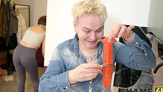 Monster cock pleaser Mom's wild ride on the couch