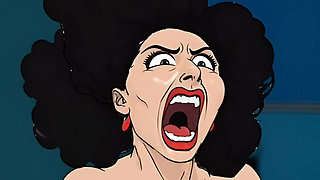 Busty Brunette Wife Can't Resist Giant Black Cock - Animated
