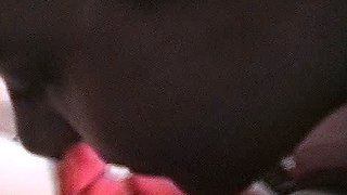 Two sexy brunette lesbians licking each others pussies