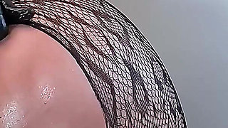 Oiled Glove Anal Fisting and Piss Inside