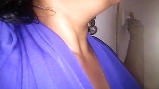 ep10 Desi stepmom found cam of stepson and she strips him to see Pussy Show Begins Laying on the bed starts her boobs job sed
