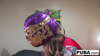 Nikki fucks a large black security guard while sneaking backstage.