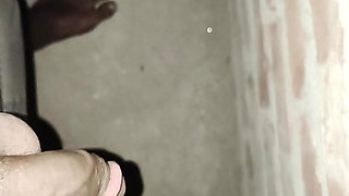 Young Man solo Masterbate alone in a room with dotted condom.
