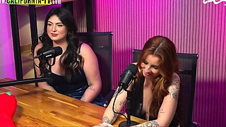 Hot Hosts Eat Out Curvy Busty Brunette Guest On Set