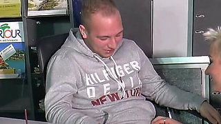 German Stepmom Fucks Stepson at Work