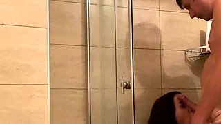 Sexy MILF's Orgasmic Shower After Beach Blowjob