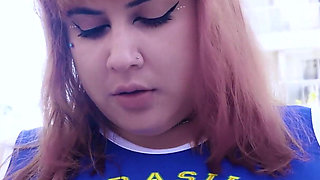Smoking Fetish - Chubby Smokes on Your Face and Shows Her