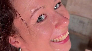 Neighbor Surprised in the Shower