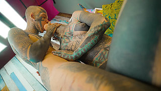 Alt Girl and Trans Lesbian Play with Fantasy Toy