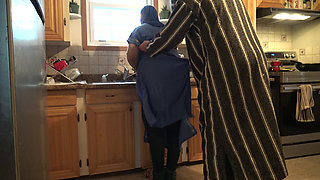 my husband fucks my asshole in the kitchen