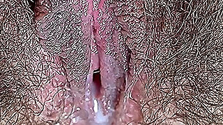 Hot Stepmom Plays with Her Dirty and Hairy Close-up