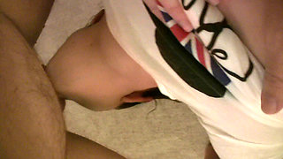 Cute amateur teen does what he says