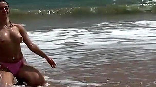 Topless on the Beach, Pussy Fingering, Outdoor Nudity