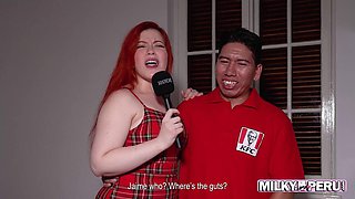 Im Embarrassed That People See Me!! Greta Sweet Gives A Nerdy Fan The Blowjob Of His Damn Life