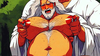 The Old Wizard of the Kingdom Likes to Give His Ass to the Subjects of the Castle. Anime Hentai Fantasy