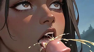 Ebony Queen's Mountain Beach Blowjob - Fantastic XXX!