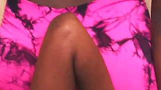 Sitting on a Scared Crying Face in Sexy Tights