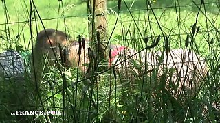 Louise Du Lac Milf Bukkake Gangbang Outdoors by Old Perverts